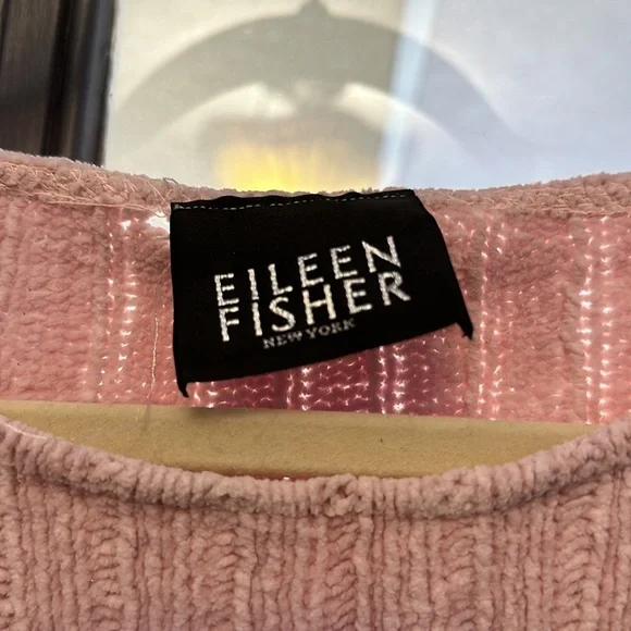Eileen Fisher Pink Knit Ultra Soft Oversized Sweater size Large 100% cotton - Picture 2 of 6